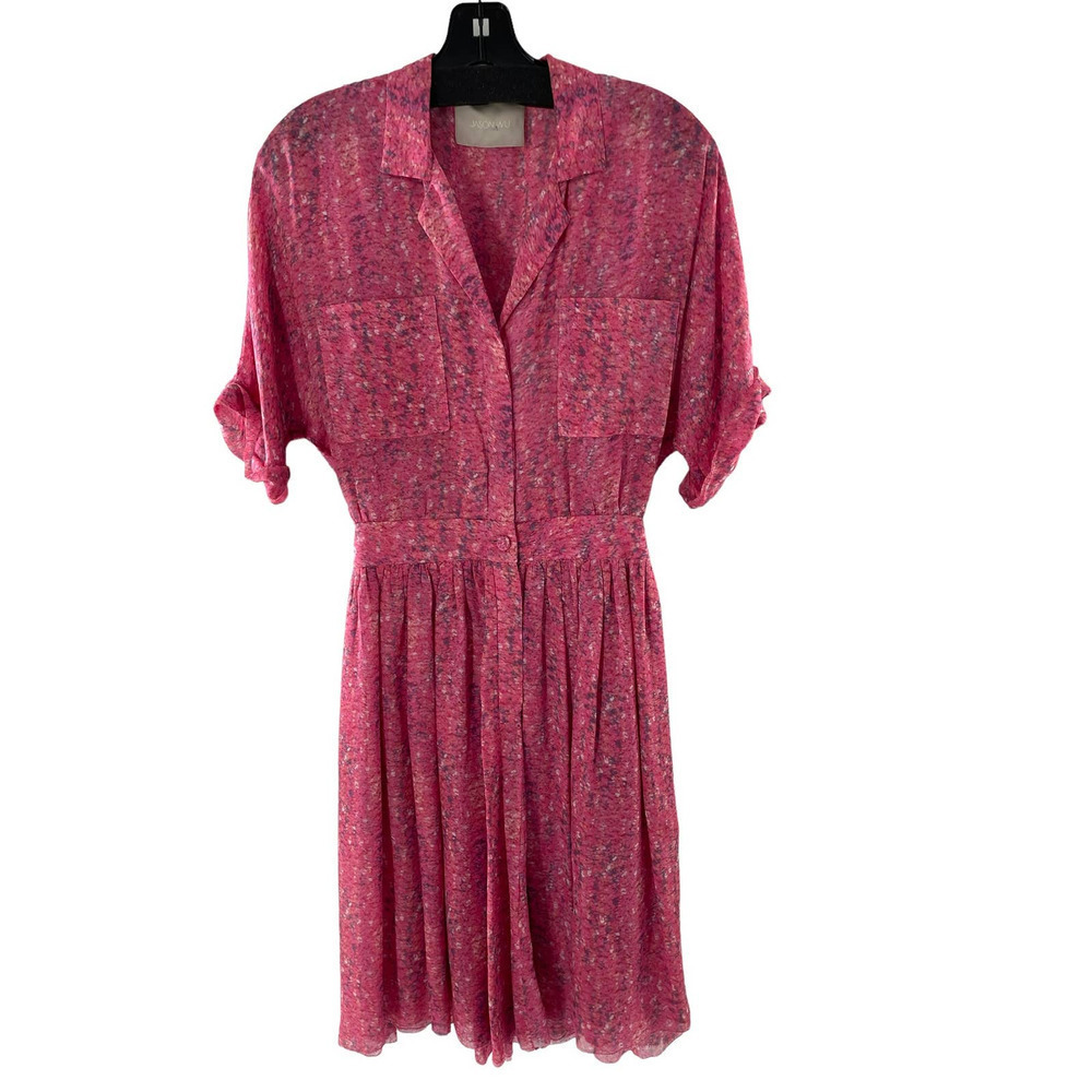 Jason WU PINK SILK BUTTON FRONT DRESS